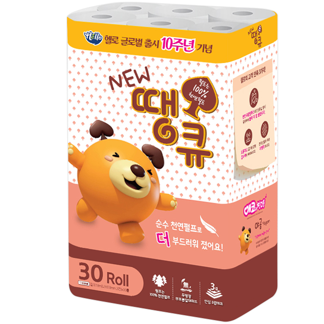 인기 많은 헬로 뉴땡큐 3겹 롤화장지 18m, 30롤, 1팩 추천합니다 인기 많은 헬로 뉴땡큐 3겹 롤화장지 18m, 30롤, 1팩 추천합니다