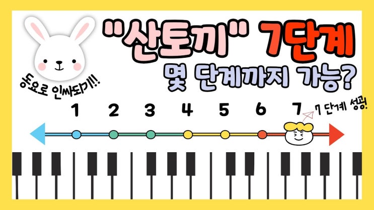 [인싸피아노] 동요 "산토끼" 난 몇단계까지 가능할까? 도전해보세요!