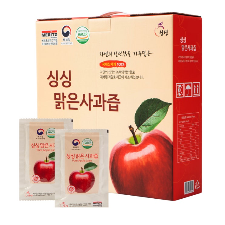 많이 팔린 싱싱 맑은 사과즙, 100ml, 50개입 추천해요