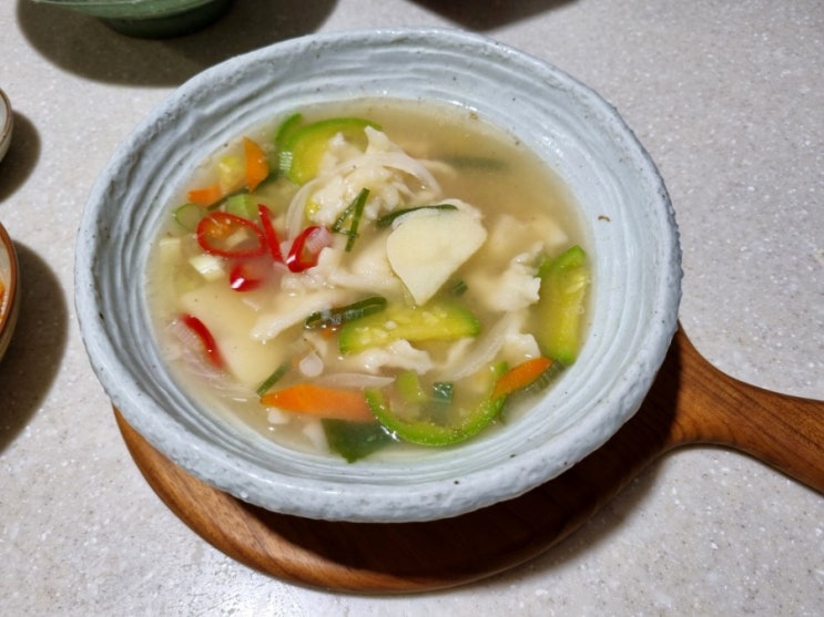  감자 수제비 만들기 레시피 맛있는 국물 비법
