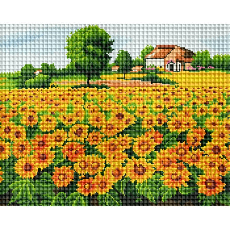 잘팔리는 리빙듀오 DIY 명화 해바라기 비즈 큐빅 보석십자수세트 캔버스형 중형 50x40, 12.A-012.언덕길 해바라기 ··· 잘팔리는 리빙듀오 DIY 명화 해바라기 비즈 큐빅 보석십자수세트 캔버스형 중형 50x40, 12.A-012.언덕길 해바라기 ···