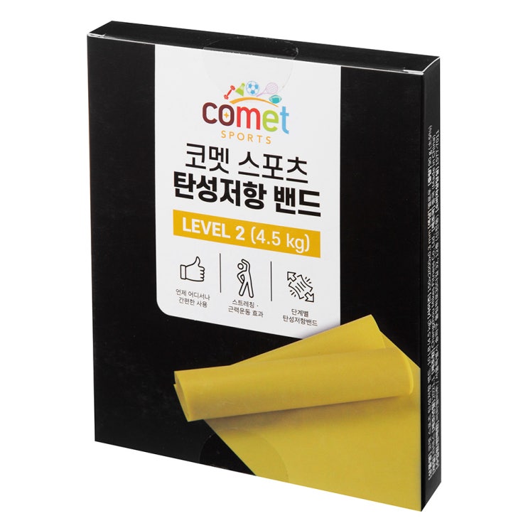 가성비 뛰어난 코멧 스포츠 탄성저항 밴드, 옐로우(10LB) 좋아요 가성비 뛰어난 코멧 스포츠 탄성저항 밴드, 옐로우(10LB) 좋아요
