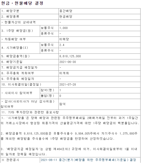 [국내 반기 배당] 두산공작기계를 잡아 먹은 디티알 오토모티브