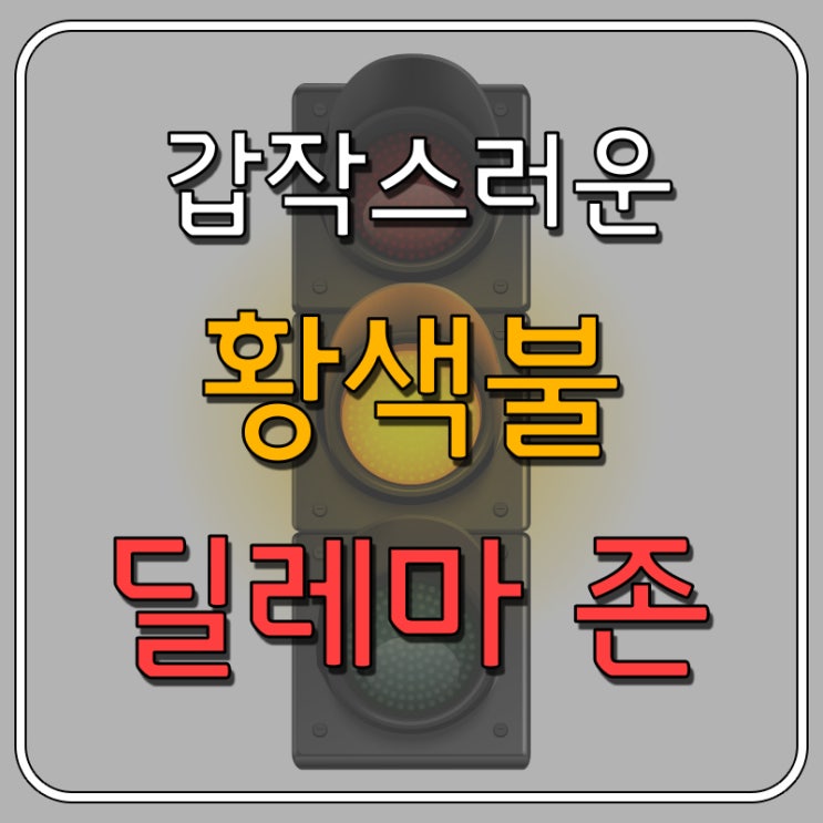 황색불 가야할까? 말아야할까? 딜레마 존