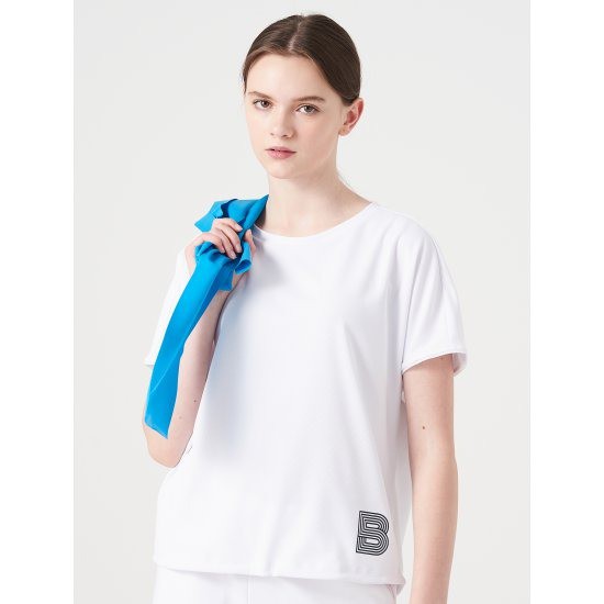 요즘 인기있는 빈폴 스포츠 화이트 여성 B TRACK 반팔 티셔츠 BO0342E031 추천합니다