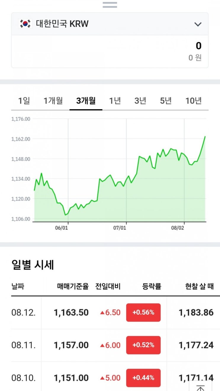  환율 1163원 돌파..(의견)