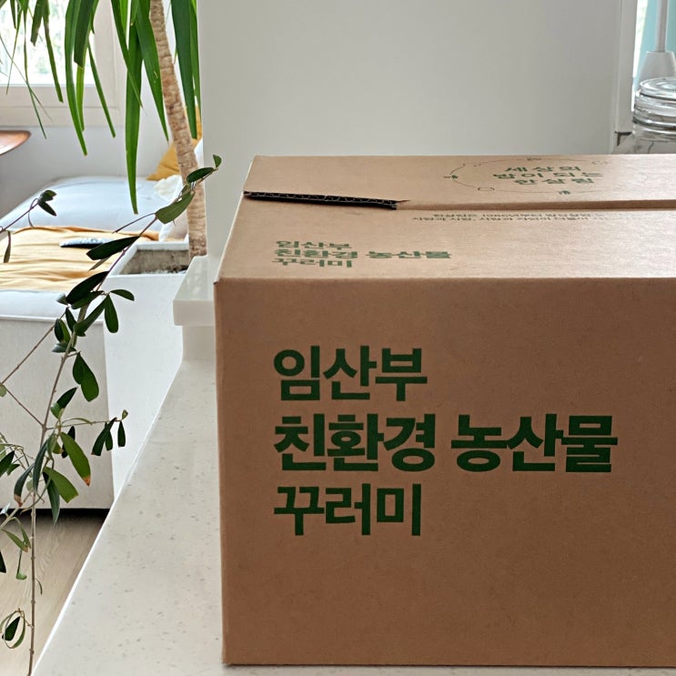  한살림 임산부꾸러미 친환경 농산물 첫 배송, 장바구니 공개