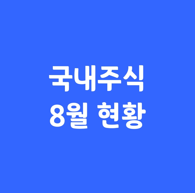  8월 국내주식 계좌 현황_"쎄~하지만 담아본다. 삼성전자."
