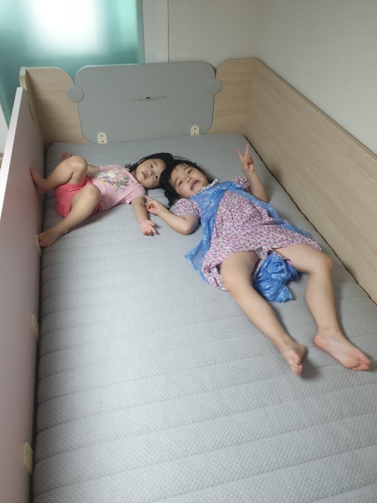  [산리뷰] 유아2층 침대 토퍼 교체 보들보들 8센티 모모 시그니처 토퍼 모달토퍼커버 사용 후기