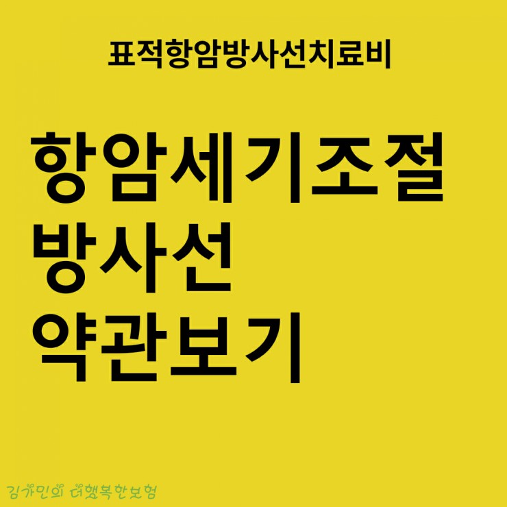  표적항암- 항암세기조절방사선 약관보기