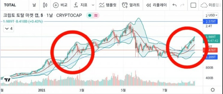  퀀텀 2일간 53%상승! 극단적탐욕 심리지수와 비트코인 도미넌스 하락의 의미? 코인 차트분석