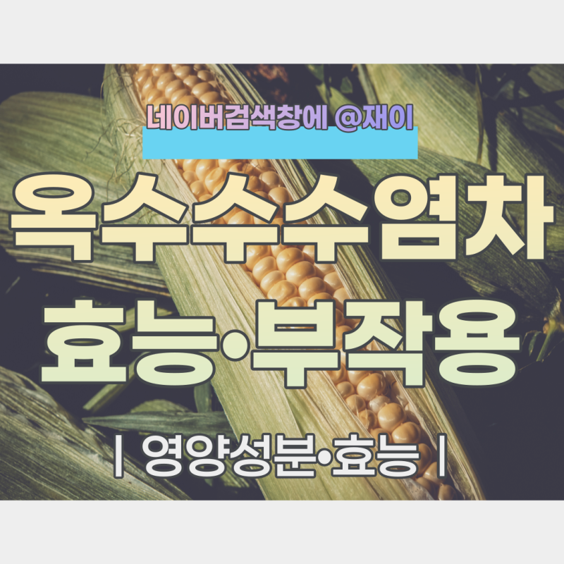 옥수수수염차 효능 5가지, 영양성분 및 부작용 : 네이버 블로그