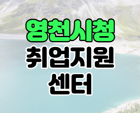 영천시청 구인구직 취업지원센터 최신 채용정보