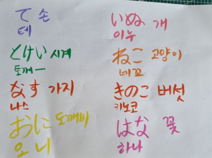  일본어 공부하기 4번째, 단어공부하기