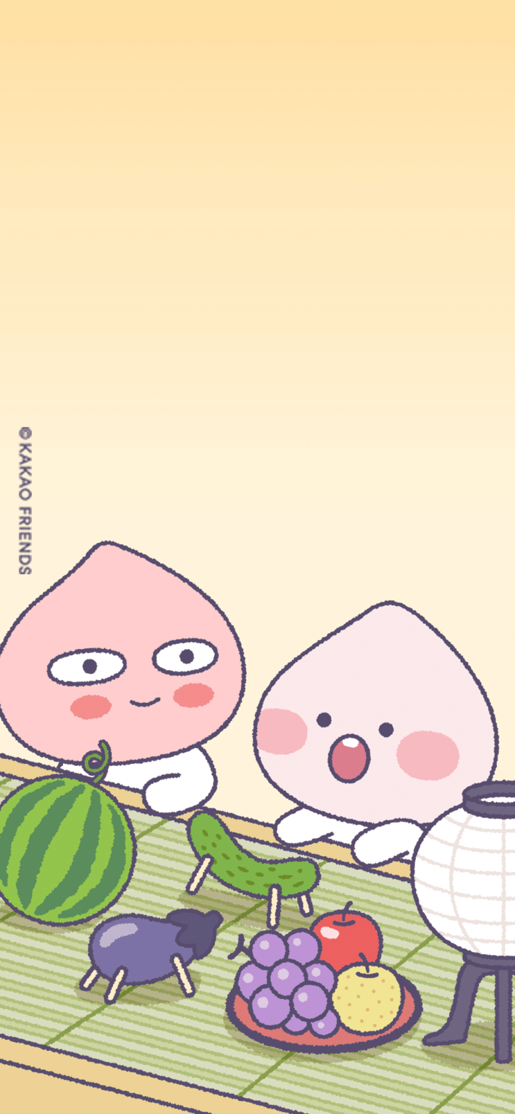  일본 카카오프렌즈에서 배포한 어피치 배경화면