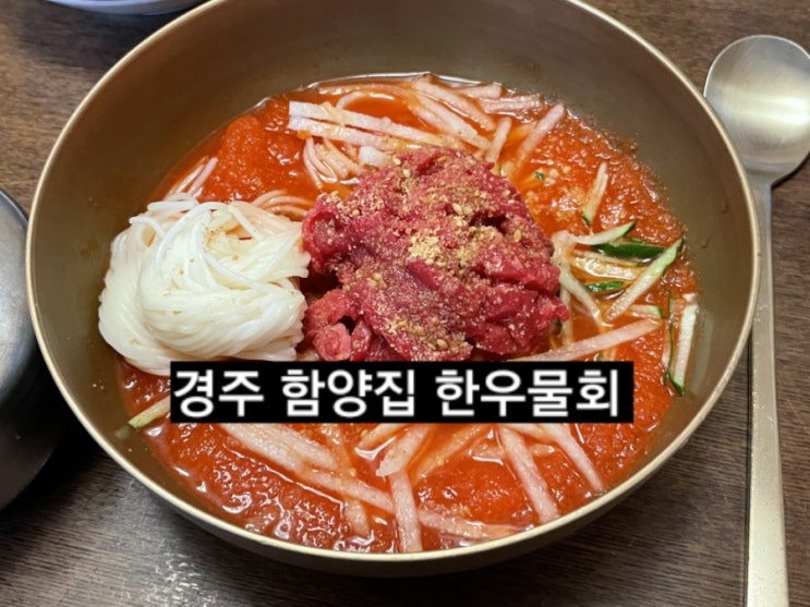  경주 맛집) 경주 함양집 동궁 맛집 ! 육회물회 치즈불고기