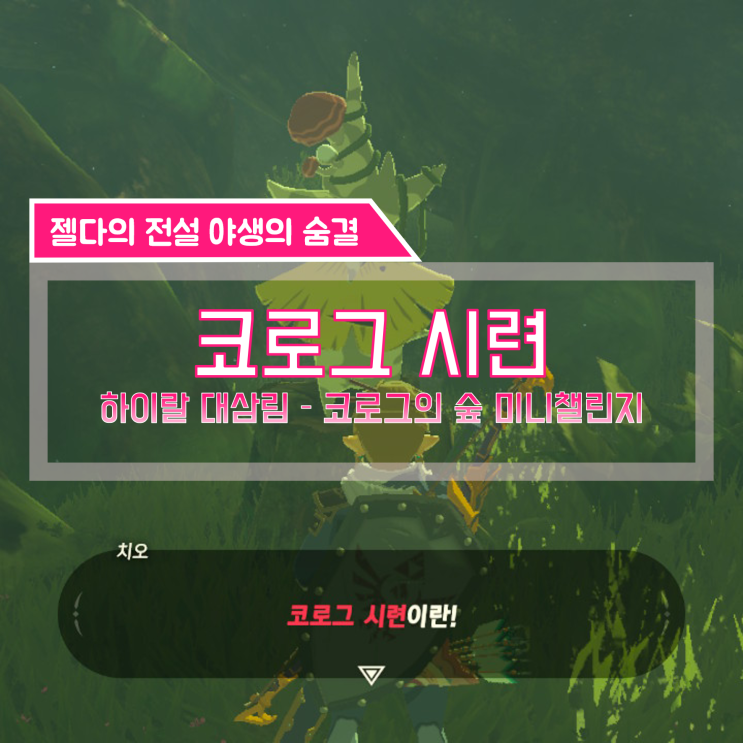  [젤다의전설 야생의숨결 공략] (112) 하이랄 대삼림 - 코로그 시련 (코로그의 숲 미니 챌린지)