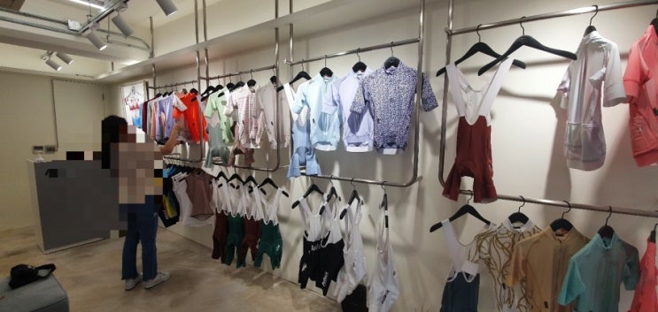  천호 자전거거리 구경하고 져지 빕숏 구입했어요  파노말, 산티니,닷아웃,펠라,얼바인 등