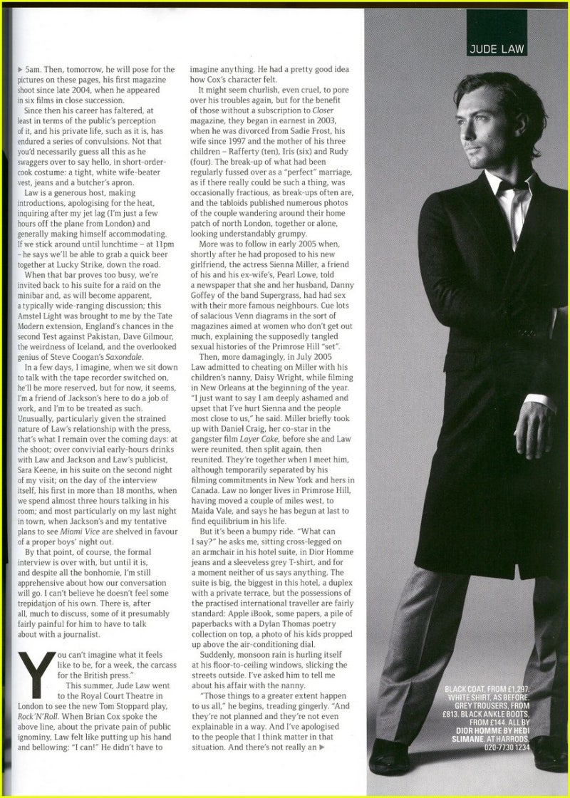 주드로 2006년 GQ 인터뷰 : 네이버 블로그, image size:800x1120