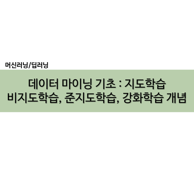  데이터 마이닝? 지도학습 비지도학습 준지도학습 강화학습 scikit learn 주요 모듈
