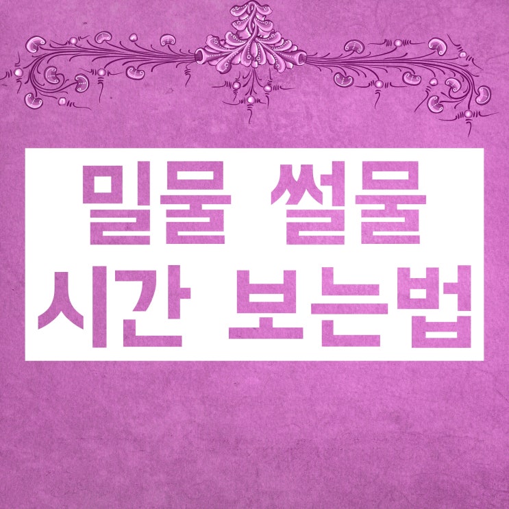밀물 썰물 시간, 어떻게 알 수 있을까? 밀물 썰물 시간, 어떻게 알 수 있을까?