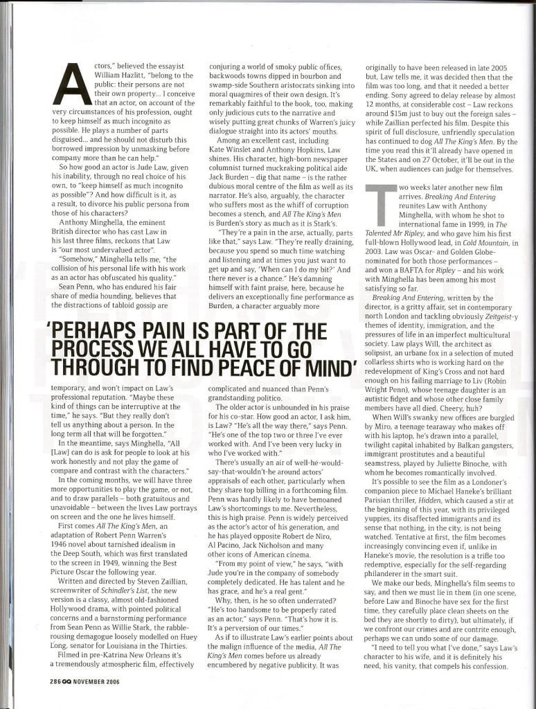 주드로 2006년 GQ 인터뷰 : 네이버 블로그, image size:774x1024