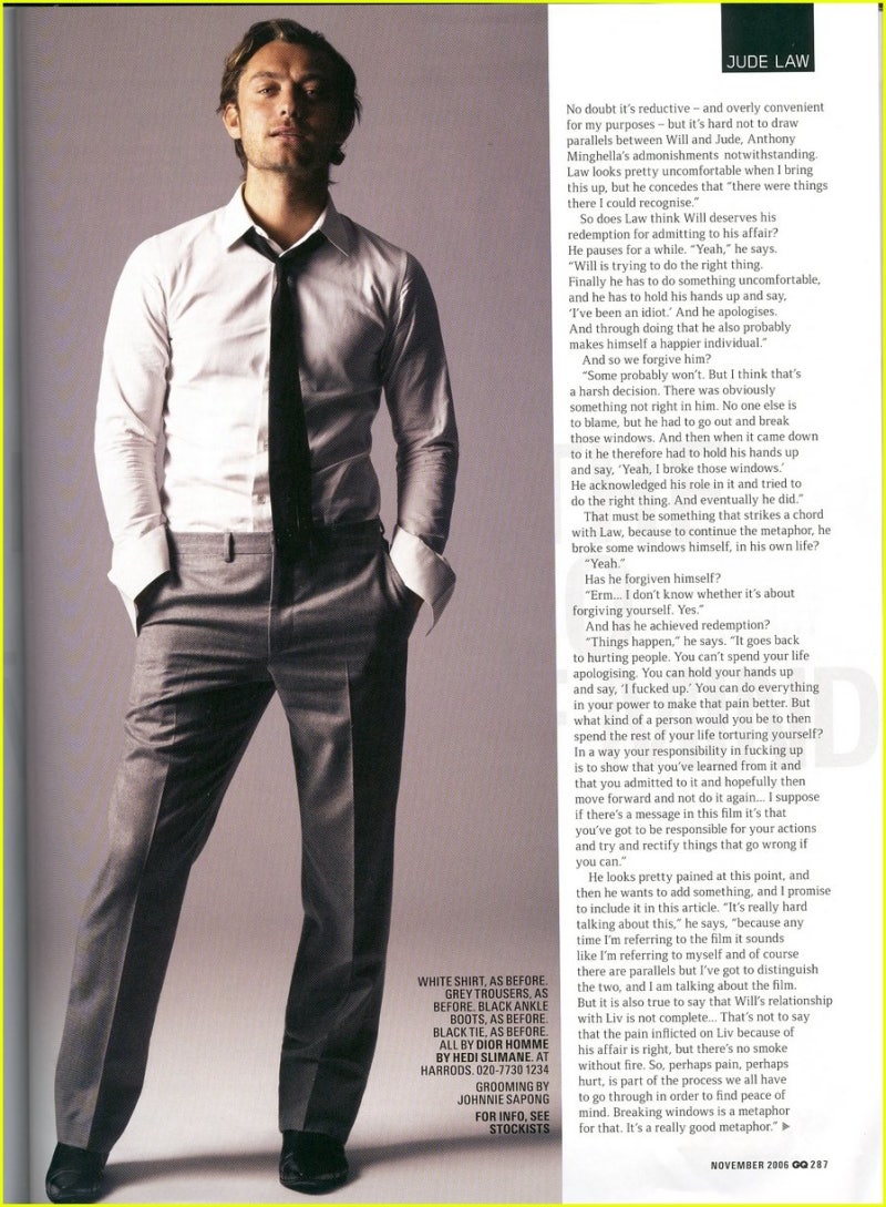 주드로 2006년 GQ 인터뷰 : 네이버 블로그, image size:800x1089