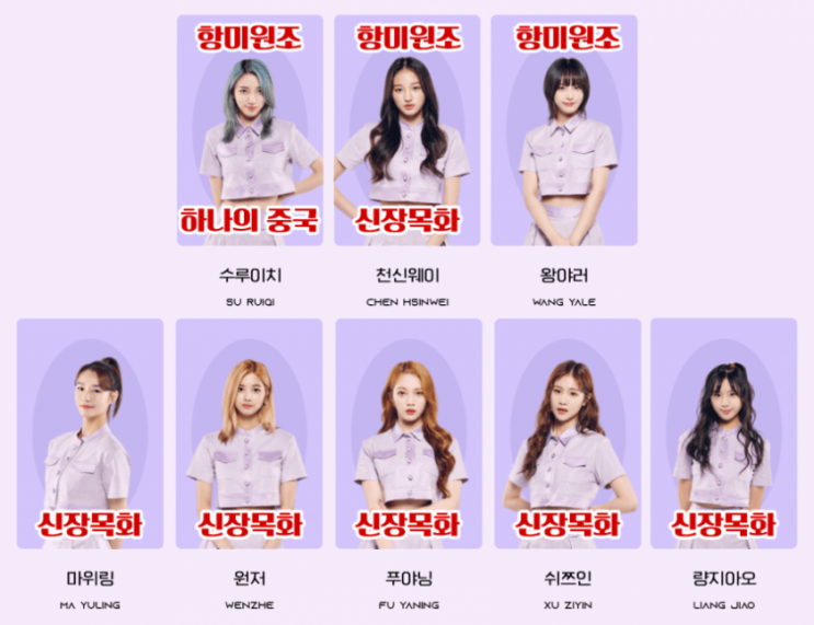 걸스플래닛999 중국반응