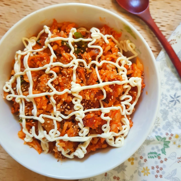  치밥만들기 남은치킨활용법 치킨마요덮밥