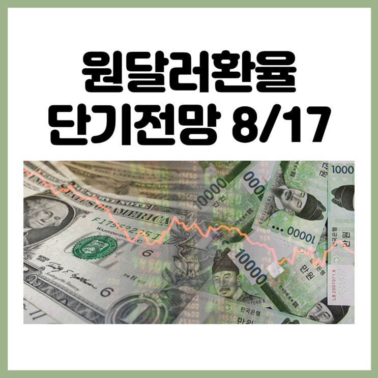  8/17 원달러환율 전망, 상승 요인과 앞으로의 달러투자