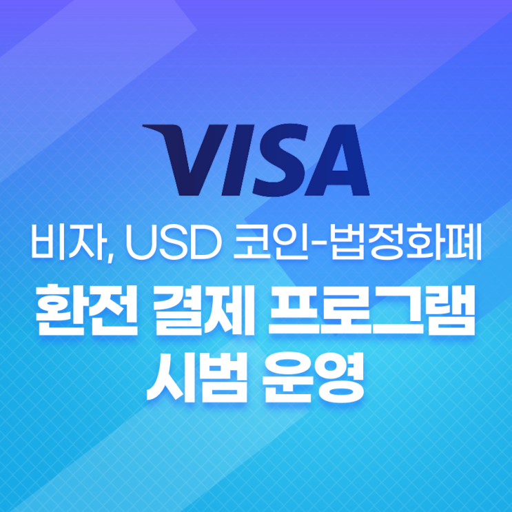  비자, USD코인-법정화폐 환전 결제 프로그램 시범운영