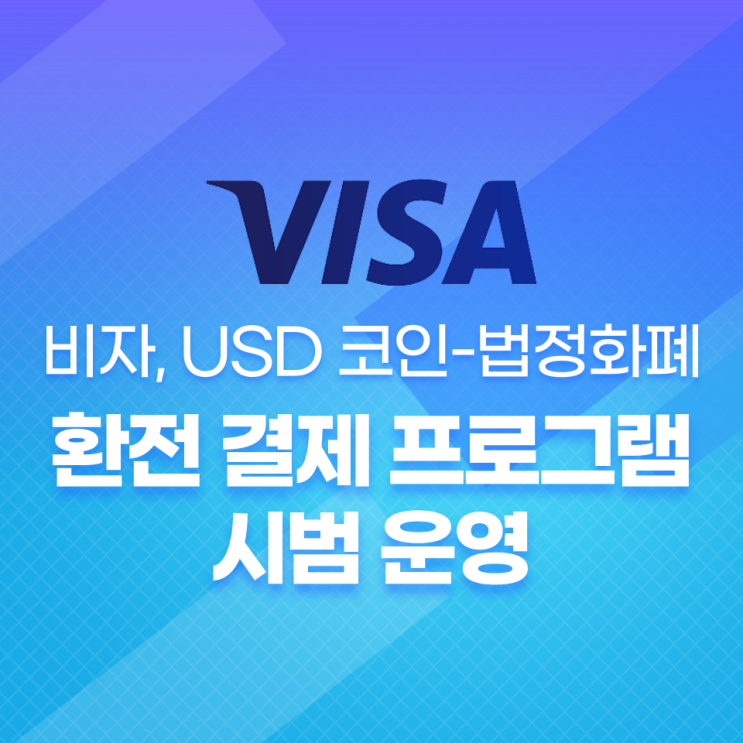 비자, USD코인-법정화폐 환전 결제 프로그램 시범운영