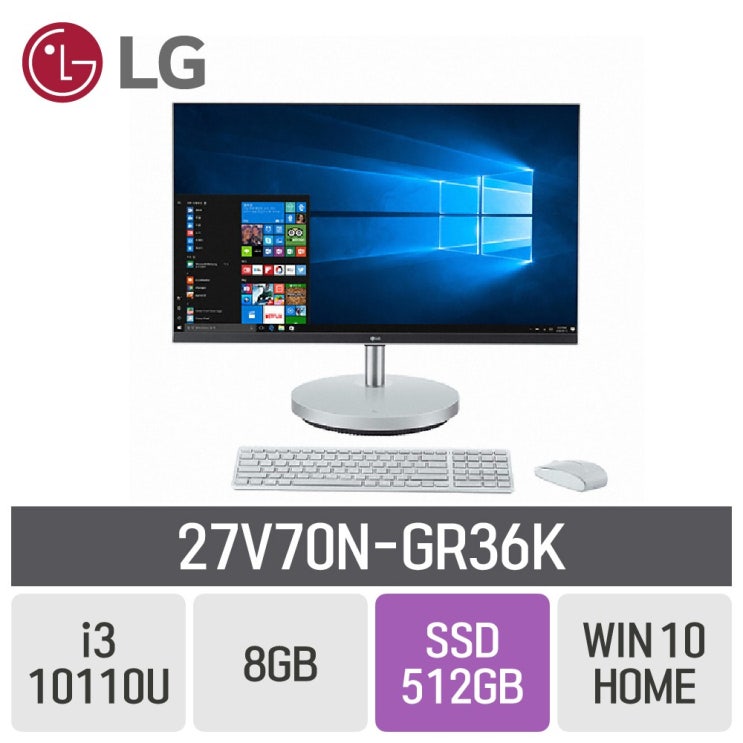 인지도 있는 LG 일체형PC 27인치 27V70N-GR36, RAM 8GB + SSD 512GB + WIN10HOME, 27V70N-GR36K 좋아요 인지도 있는 LG 일체형PC 27인치 27V70N-GR36, RAM 8GB + SSD 512GB + WIN10HOME, 27V70N-GR36K 좋아요