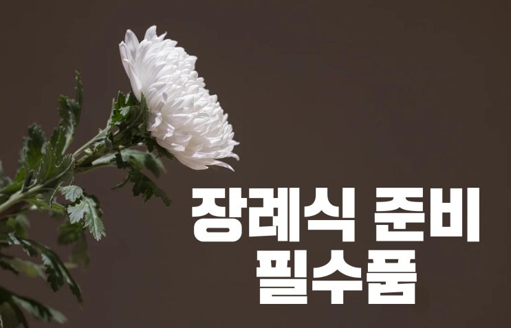  코로나 장례식장 준비 필수품 ( 준비물 ) 알아두면 도움이 될듯 _ 상주 & 가족 ver.