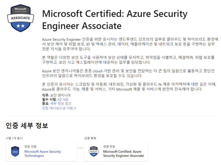  [합격리뷰][AZ-500] Microsoft Certified: Azure Security Engineer Associate 시험합격 후기 & 덤프 공부방법 (21/08/13 최신