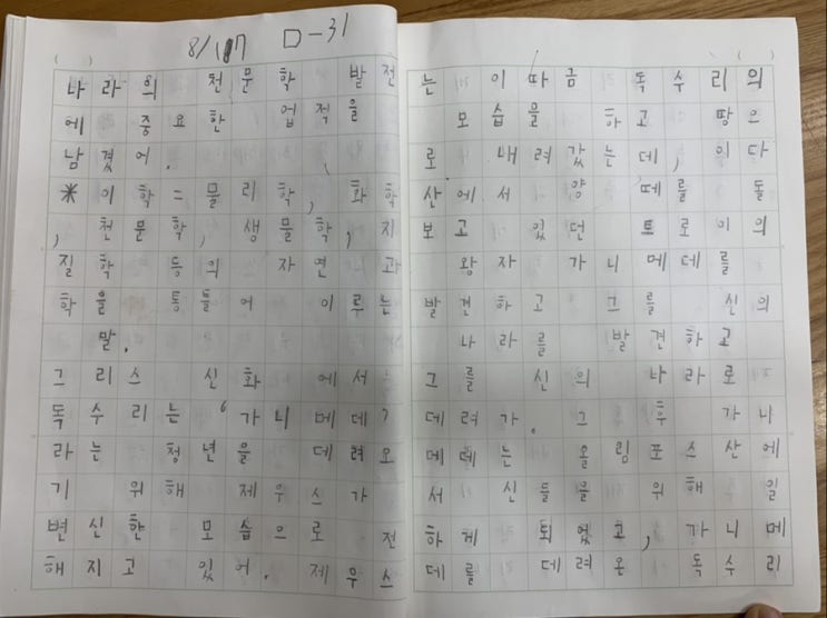 미니고 연필 교정기_여름방학 글씨교정 프로젝트 31일차!/ 오늘로 딱! 한 달 됐어요! 미니고 연필 교정기_여름방학 글씨교정 프로젝트 31일차!/ 오늘로 딱! 한 달 됐어요!