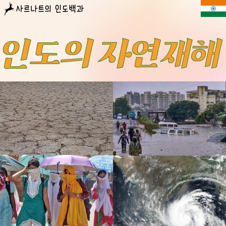인도의 자연 재해 - 가뭄, 홍수, 폭염, 사이클론 등