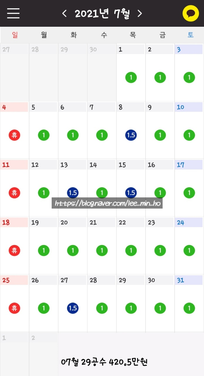 삼성반도체 건설 현장 이야기(노가다 정보글) - (18) 7월달 급여(월급) 공개 : 네이버 블로그