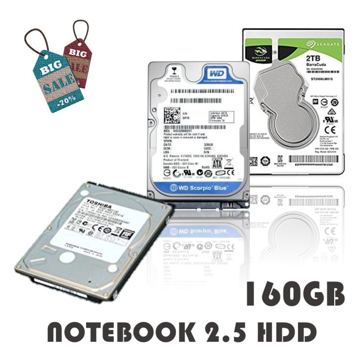 인기 많은 노트북 하드디스크 160GB 중고 HDD 하드 2.5인치, 2.5인치HDD ···