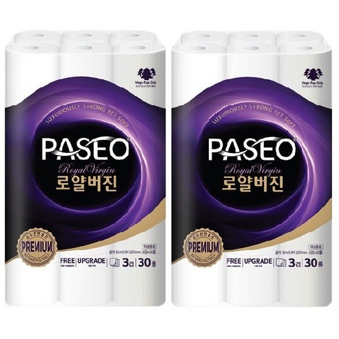 당신만 모르는 파세오 로얄버진 3겹 화장지 30m, 30롤, 3팩 ··· 당신만 모르는 파세오 로얄버진 3겹 화장지 30m, 30롤, 3팩 ···