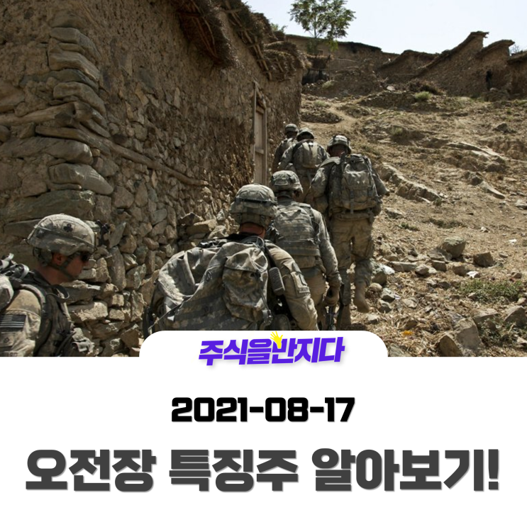  [오전장 특징주] 탈레반 아프간 점령, 지금의 낙폭이 당연한 증시···상승하는 개별종목들의 재료는?