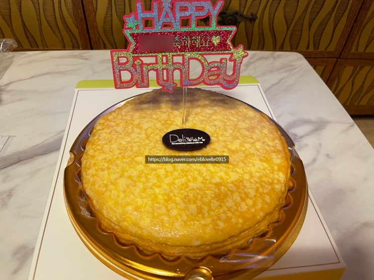 카카오톡 생일케이크 선물 딜리윗미 밀크블라썸 크레이프케이크
