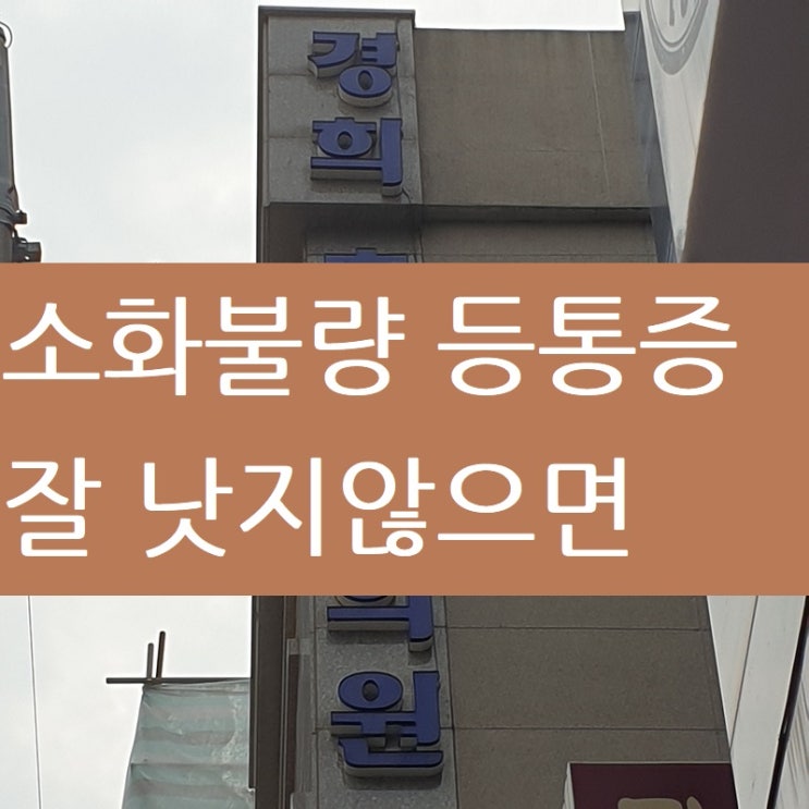  소화불량 등통증 낫지않는 이유