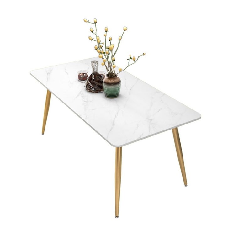 요즘 인기있는 6인용 통 세라믹 북유럽 식탁의자 집식당4인용 포세린 식탁 대리석 콤비의자 직사각형, 테이블 O-180x90x75 금가암판 설산백 좋아요