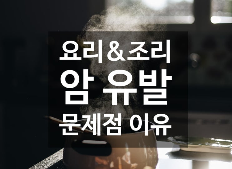  요리(조리)가 암에 걸릴 위험에 노출시키는 이유 및 예방
