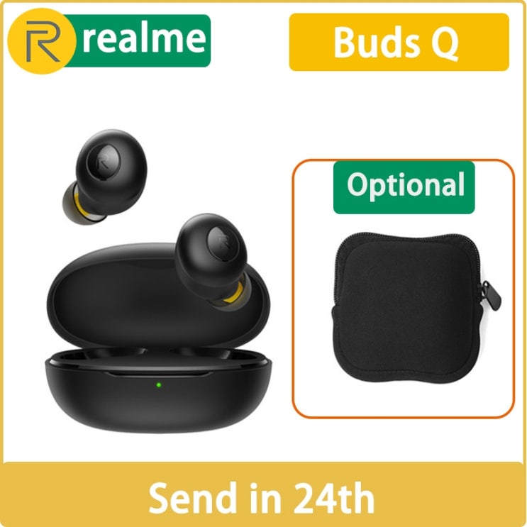 요즘 인기있는 새로운 도착 Realme Buds Q 무선 이어폰 Bluetooth TWS 400mA 배터리 충전기 Bluetooth5.0 For Realme X2 Pro X50 P