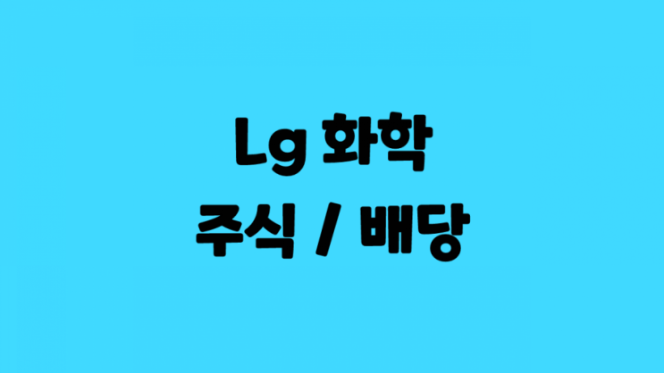 [연배당] 국내주식 LG화학 LG화학우선주 :: 주가 주식 실적 주당배당금 배당일 시가총액