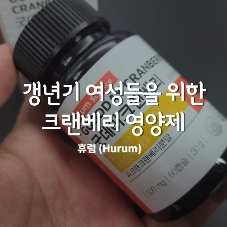  여성 갱년기에좋은영양제 휴럼(Hurum) 굿데이 크랜베리 어머니에게 선물