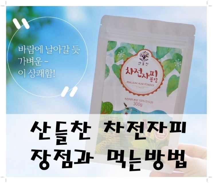  산들찬차전자피 300g 먹는 방법 과 장점 리뷰!