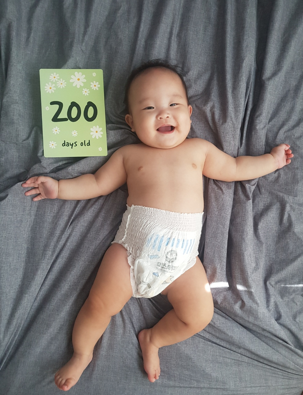 200일 성장일기 (6개월아기)